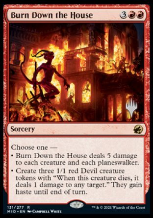 Burn Down the House (Promo Pack) [Innistrad: Midnight Hunt Promos] | Yard's Games Ltd