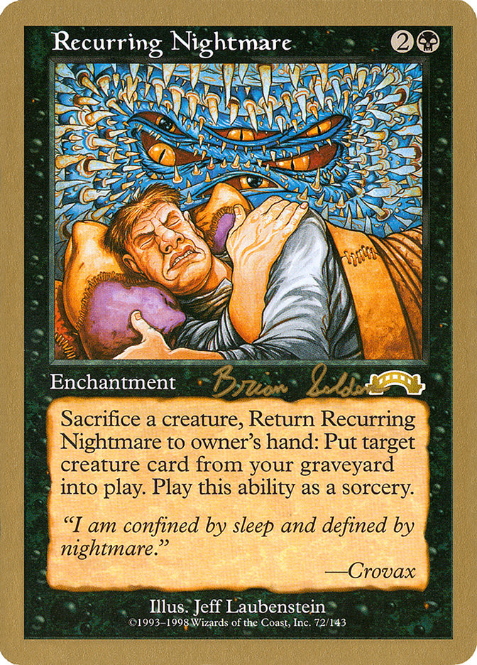 Recurring Nightmare (Brian Selden) [World Championship Decks 1998] | Yard's Games Ltd