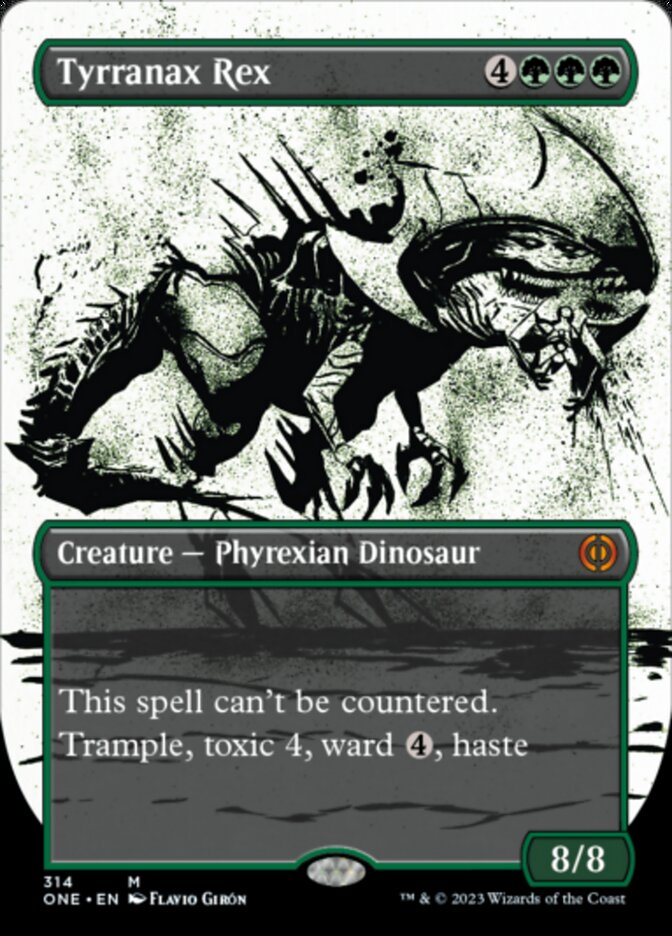 Tyrranax Rex (Borderless Ichor) [Phyrexia: All Will Be One] | Yard's Games Ltd