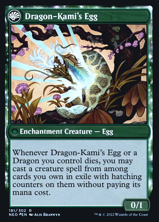 The Dragon-Kami Reborn // Dragon-Kami's Egg [Kamigawa: Neon Dynasty Prerelease Promos] | Yard's Games Ltd