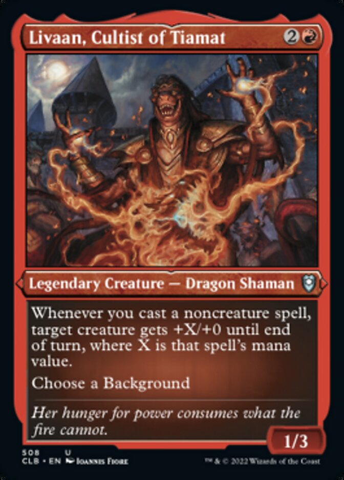 Livaan, Cultist of Tiamat (Foil Etched) [Commander Legends: Battle for Baldur's Gate] | Yard's Games Ltd