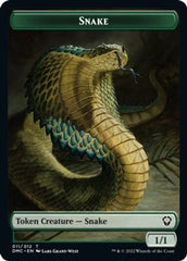 Snake // Hydra Double-Sided Token [Dominaria United Commander Tokens] | Yard's Games Ltd