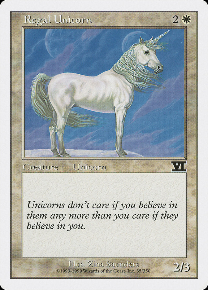 Regal Unicorn [Classic Sixth Edition] | Yard's Games Ltd