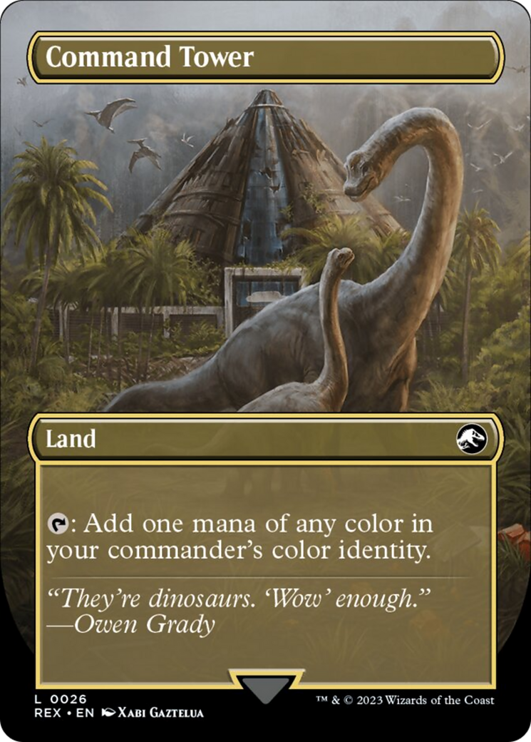 Command Tower // Commander Tower (Borderless) [Jurassic World Collection] | Yard's Games Ltd