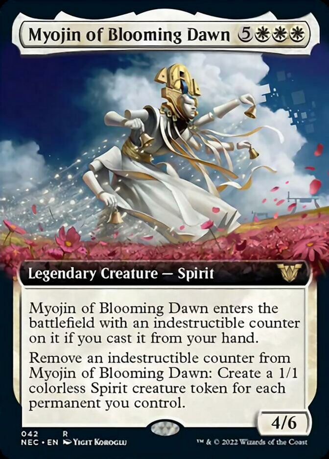 Myojin of Blooming Dawn (Extended Art) [Kamigawa: Neon Dynasty Commander] | Yard's Games Ltd