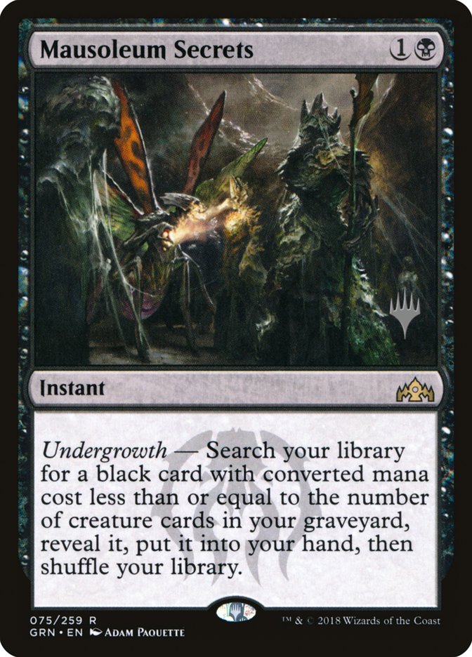 Mausoleum Secrets (Promo Pack) [Guilds of Ravnica Promos] | Yard's Games Ltd