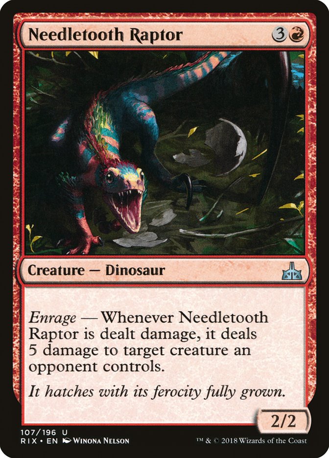 Needletooth Raptor [Rivals of Ixalan] | Yard's Games Ltd