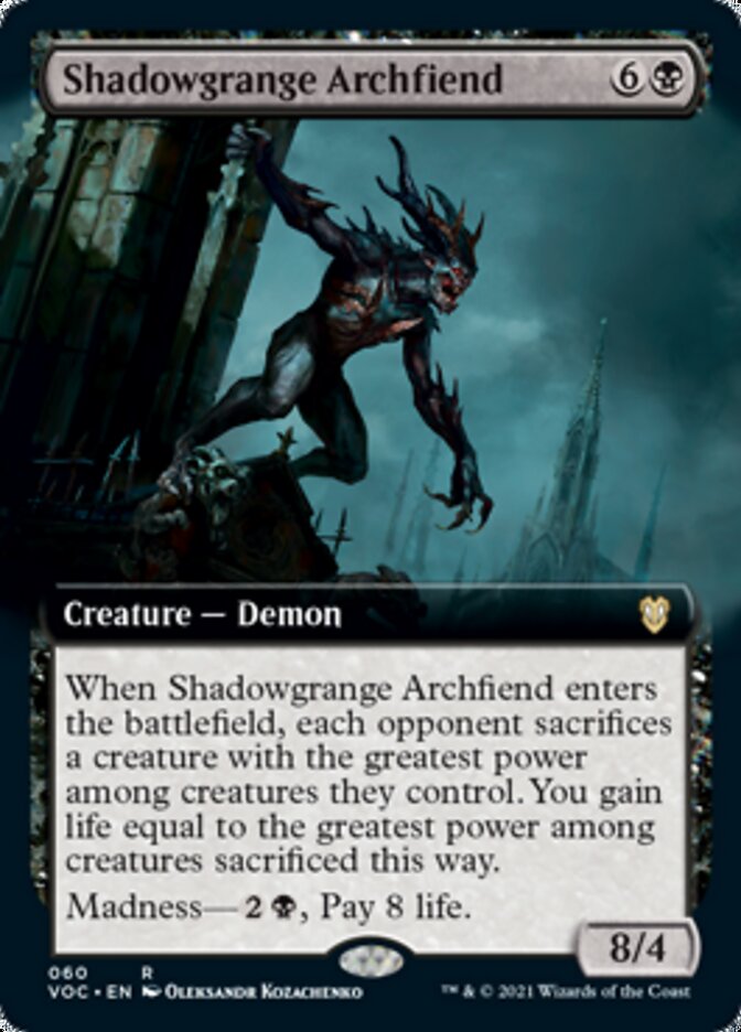 Shadowgrange Archfiend (Extended Art) [Innistrad: Crimson Vow Commander] | Yard's Games Ltd