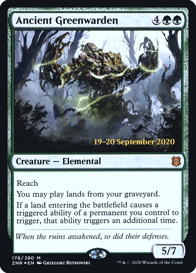 Ancient Greenwarden [Zendikar Rising Prerelease Promos] | Yard's Games Ltd