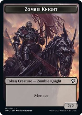 Zombie Knight // Griffin Double-Sided Token [Dominaria United Commander Tokens] | Yard's Games Ltd