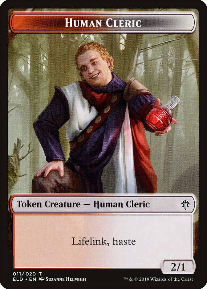 Human Cleric Token [Throne of Eldraine Tokens] | Yard's Games Ltd