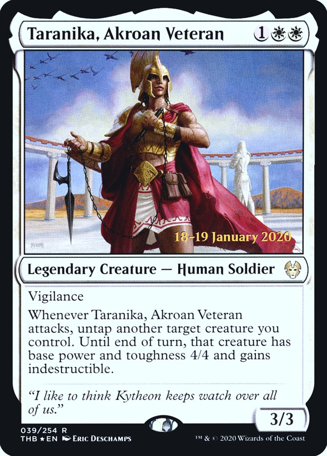 Taranika, Akroan Veteran [Theros Beyond Death Prerelease Promos] | Yard's Games Ltd