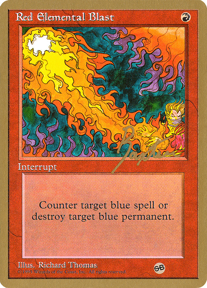 Red Elemental Blast (George Baxter) (SB) [Pro Tour Collector Set] | Yard's Games Ltd