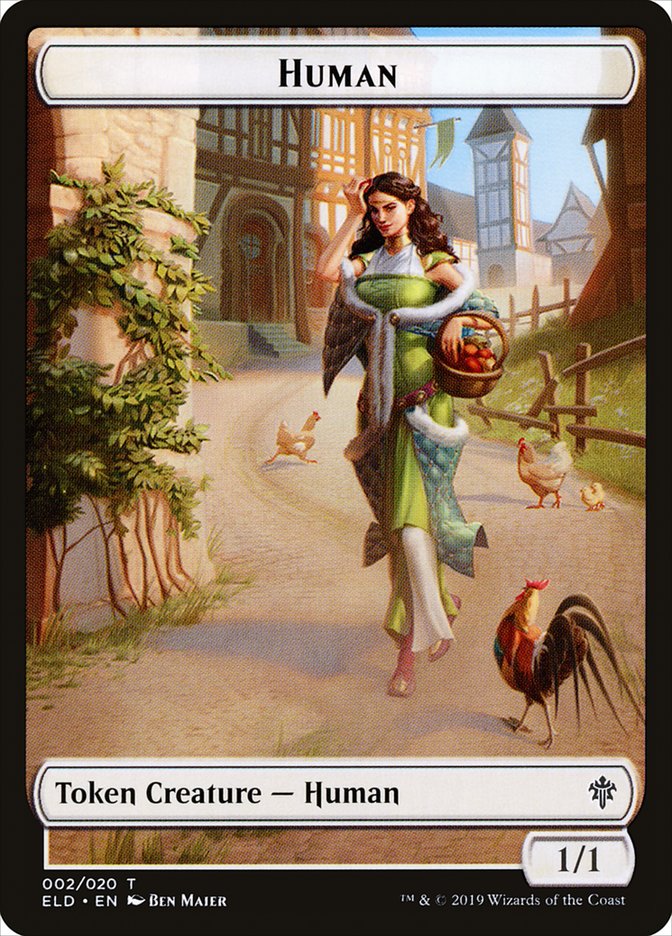 Human // Clue Double-Sided Token [Pioneer Challenger Decks 2022] | Yard's Games Ltd