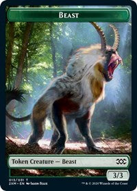 Beast // Treasure Double-Sided Token [Double Masters Tokens] | Yard's Games Ltd