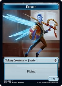 Faerie // Food (15) Double-Sided Token [Throne of Eldraine Tokens] | Yard's Games Ltd