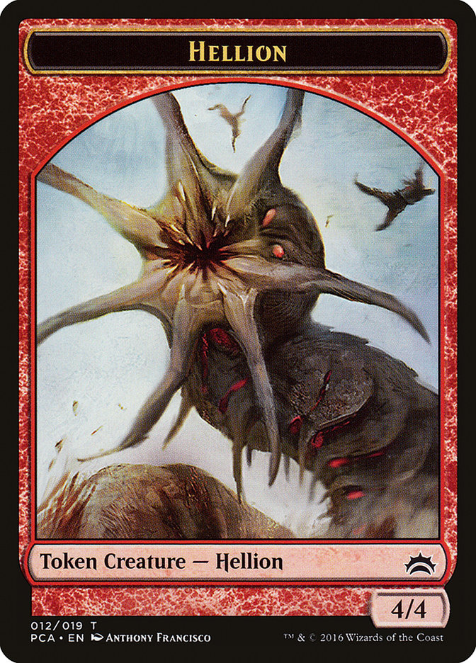 Zombie // Hellion Double-Sided Token [Planechase Anthology Tokens] | Yard's Games Ltd