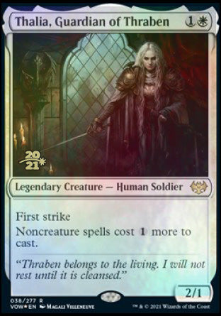 Thalia, Guardian of Thraben [Innistrad: Crimson Vow Prerelease Promos] | Yard's Games Ltd