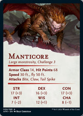 Manticore Art Card [Dungeons & Dragons: Adventures in the Forgotten Realms Art Series] | Yard's Games Ltd