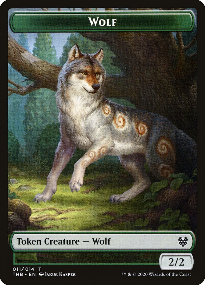 Satyr // Wolf Double-Sided Token [Theros Beyond Death Tokens] | Yard's Games Ltd