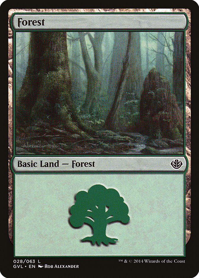 Forest (28) (Garruk vs. Liliana) [Duel Decks Anthology] | Yard's Games Ltd