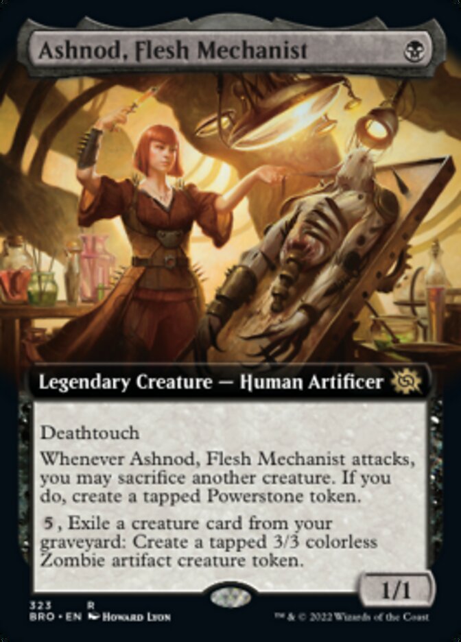 Ashnod, Flesh Mechanist (Extended Art) [The Brothers' War] | Yard's Games Ltd