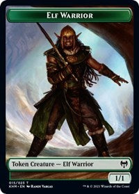 Elf Warrior // Shard Double-Sided Token [Kaldheim Tokens] | Yard's Games Ltd