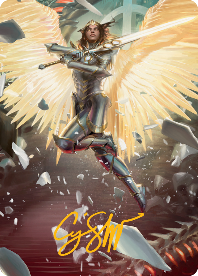 Archangel Elspeth Art Card (Gold-Stamped Signature) [March of the Machine Art Series] | Yard's Games Ltd