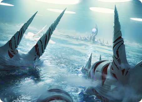 Seachrome Coast Art Card [Phyrexia: All Will Be One Art Series] | Yard's Games Ltd