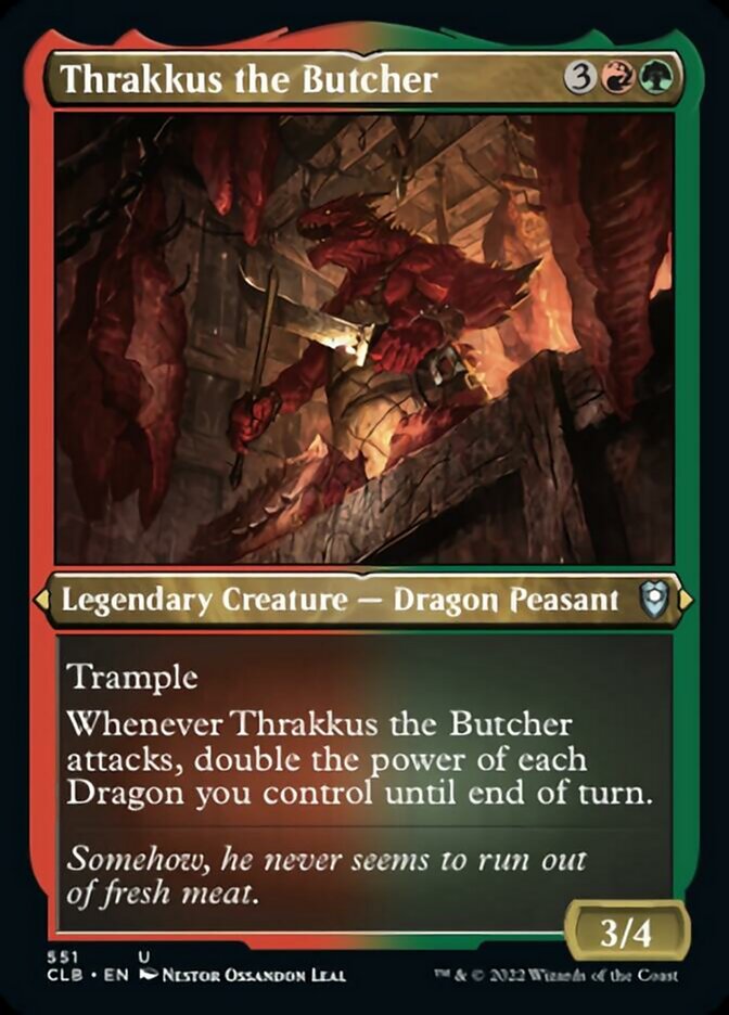 Thrakkus the Butcher (Foil Etched) [Commander Legends: Battle for Baldur's Gate] | Yard's Games Ltd