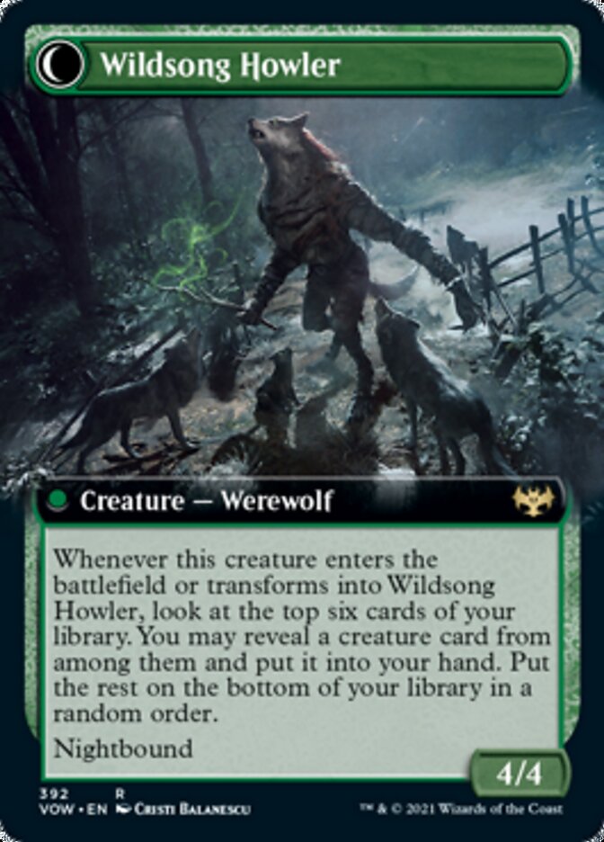 Howlpack Piper // Wildsong Howler (Extended Art) [Innistrad: Crimson Vow] | Yard's Games Ltd