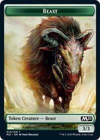 Beast // Treasure Double-Sided Token [Core Set 2021 Tokens] | Yard's Games Ltd