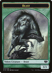 Elemental // Beast (019/036) Double-Sided Token [Commander 2014 Tokens] | Yard's Games Ltd