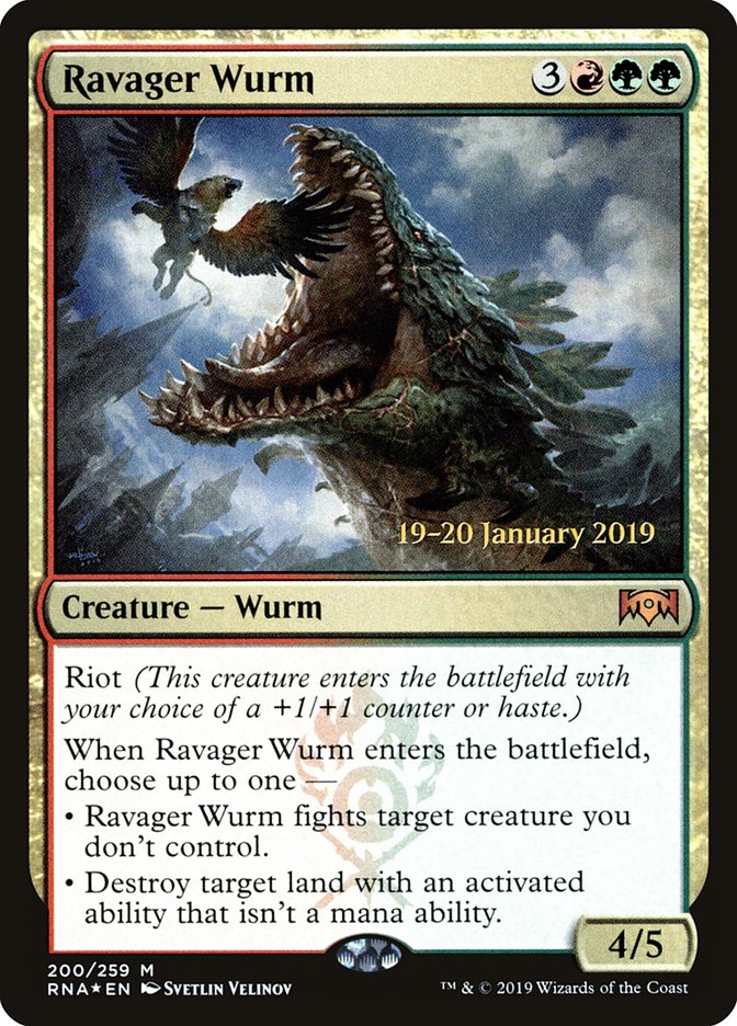 Ravager Wurm [Ravnica Allegiance Prerelease Promos] | Yard's Games Ltd