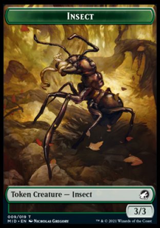 Insect Token [Innistrad: Midnight Hunt Tokens] | Yard's Games Ltd