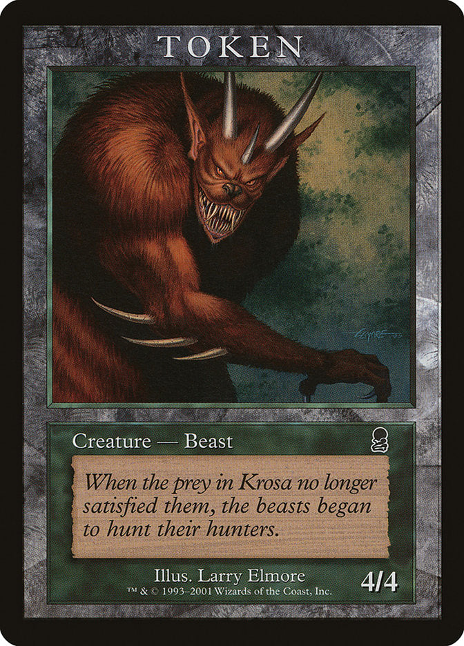 Beast Token [Magic Player Rewards 2001] | Yard's Games Ltd