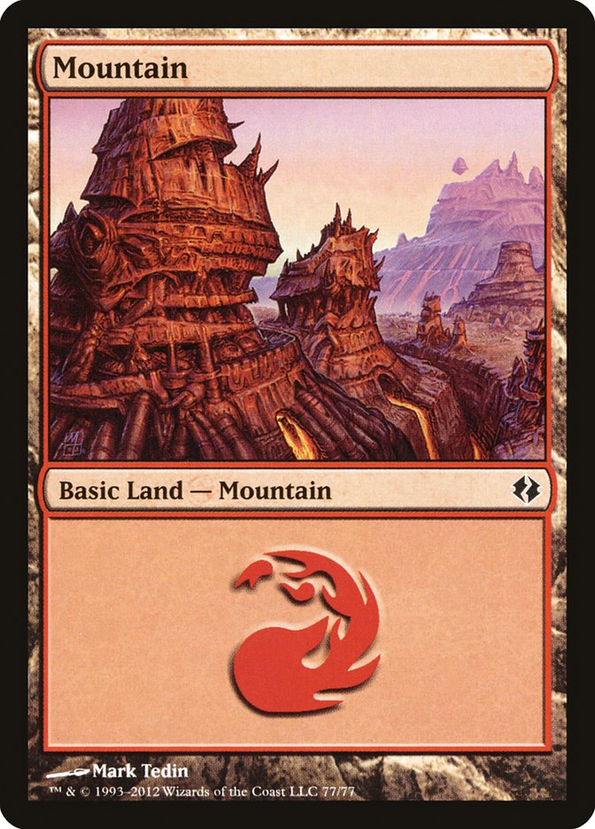 Mountain (77) [Duel Decks: Venser vs. Koth] | Yard's Games Ltd