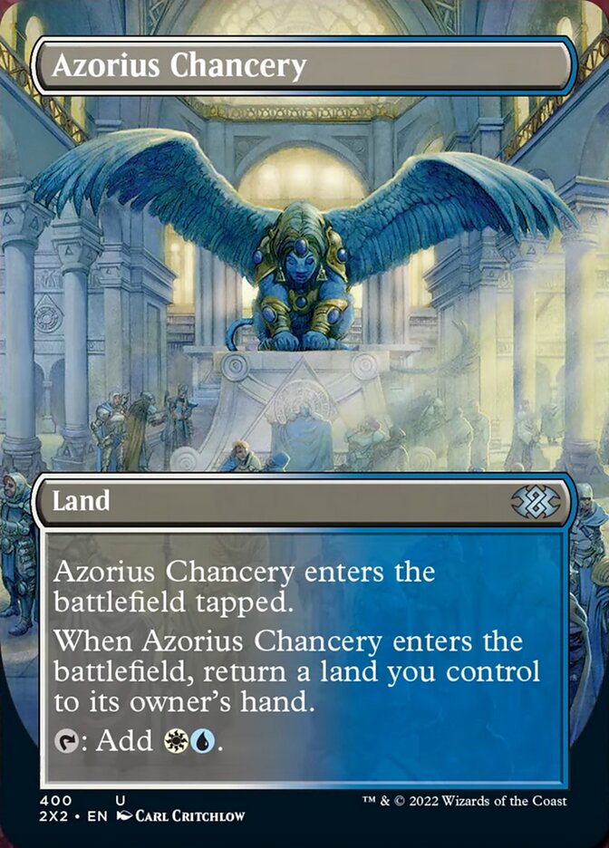 Azorius Chancery (Borderless Alternate Art) [Double Masters 2022] | Yard's Games Ltd