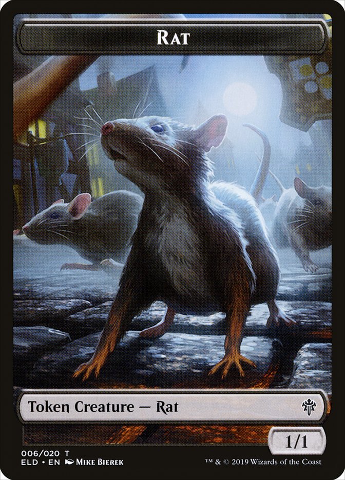 Rat Token [Throne of Eldraine Tokens] | Yard's Games Ltd