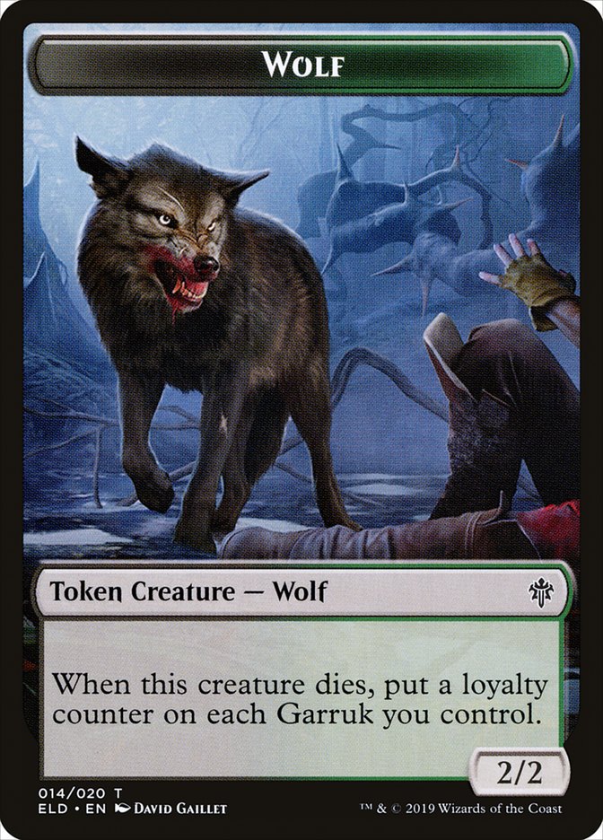 Wolf Token [Throne of Eldraine Tokens] | Yard's Games Ltd