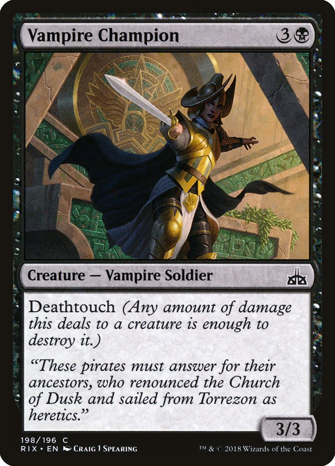 Vampire Champion [Rivals of Ixalan] | Yard's Games Ltd