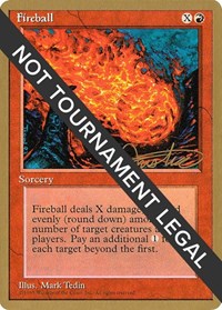 Fireball - 1996 Mark Justice (4ED) [World Championship Decks] | Yard's Games Ltd