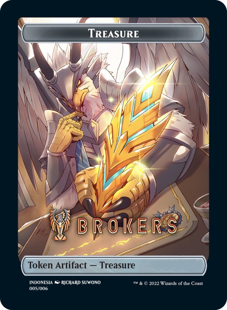 Treasure Token (Brokers) (Southeast Asia Artists) [Streets of New Capenna Tokens] | Yard's Games Ltd