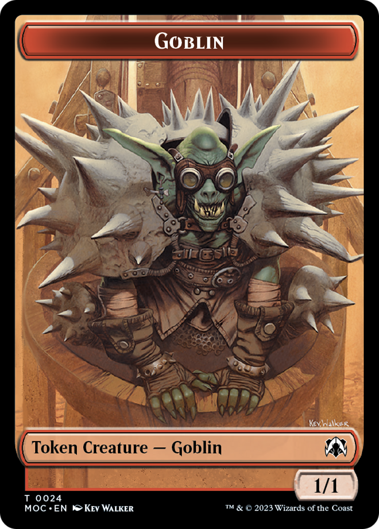 Goblin // Sliver Double-Sided Token [March of the Machine Commander Tokens] | Yard's Games Ltd