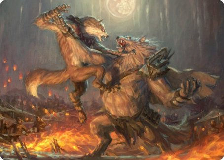 Duel for Dominance Art Card [Innistrad: Midnight Hunt Art Series] | Yard's Games Ltd