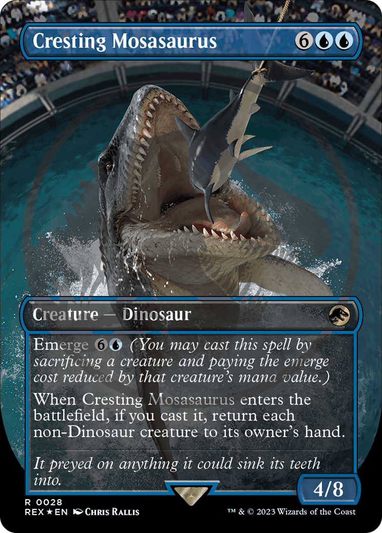 Cresting Mosasaurus Emblem (Borderless) [Jurassic World Collection Tokens] | Yard's Games Ltd