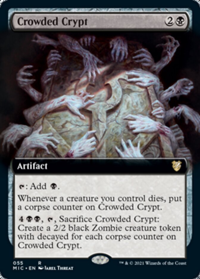 Crowded Crypt (Extended Art) [Innistrad: Midnight Hunt Commander] | Yard's Games Ltd