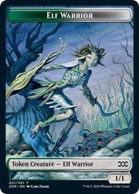 Elf Warrior // Plant Double-Sided Token [Double Masters Tokens] | Yard's Games Ltd