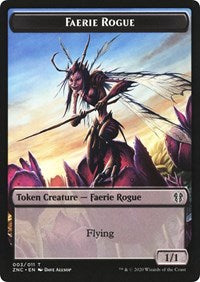 Faerie Rogue // Thopter Double-Sided Token [Zendikar Rising Commander Tokens] | Yard's Games Ltd