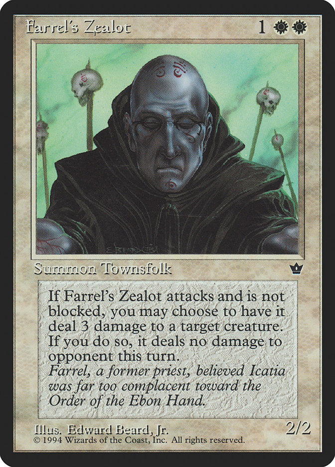 Farrel's Zealot (Edward P. Beard, Jr.) [Fallen Empires] | Yard's Games Ltd